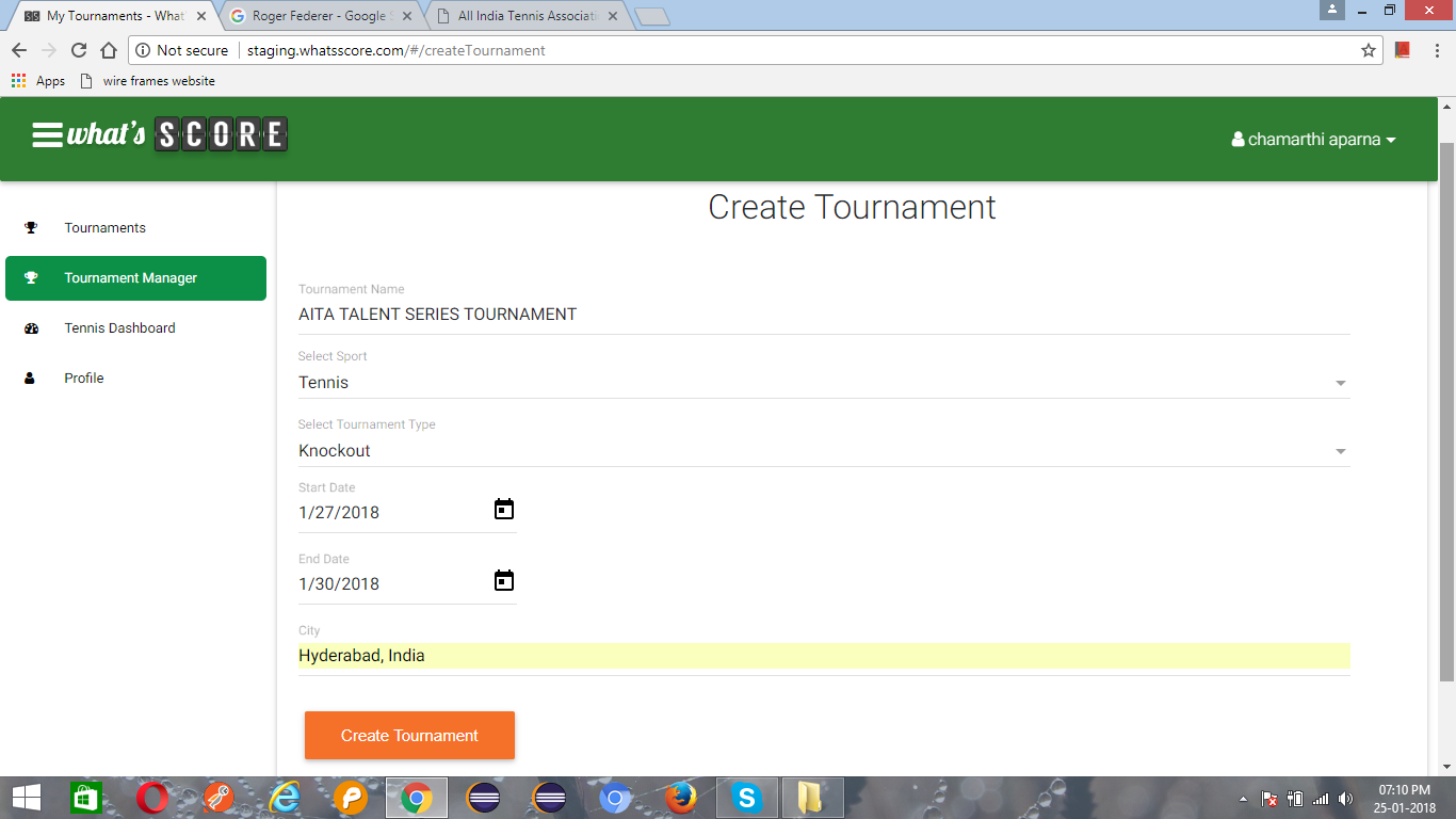 Tournament Manager Web