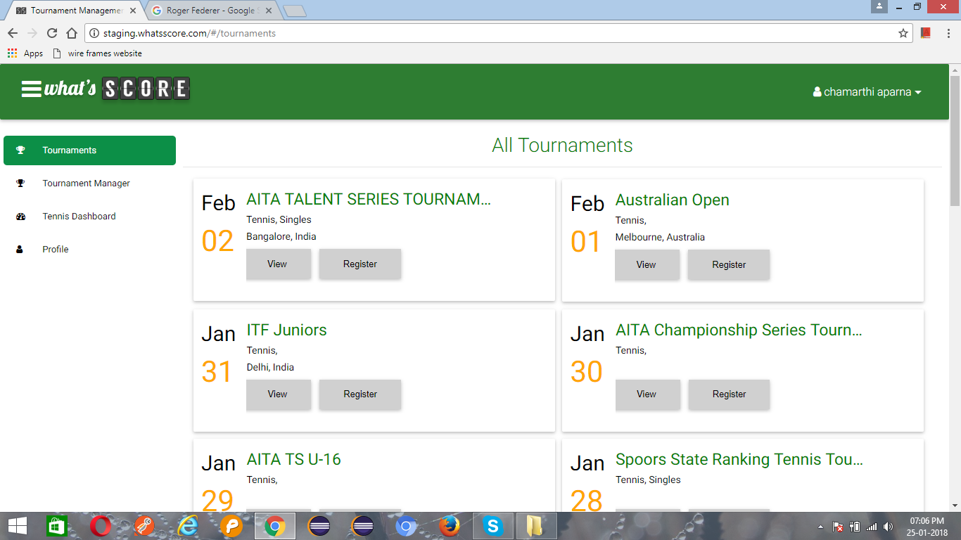 Tournament Manager Web